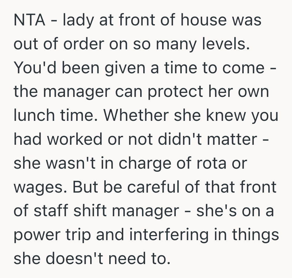 Screenshot 2025 07 13 at 6.58.31 AM He Went To Pick Up His Paycheck When He Was Told To, But The Restaurant Hostess Gave Him An Earful Because It Was Lunchtime